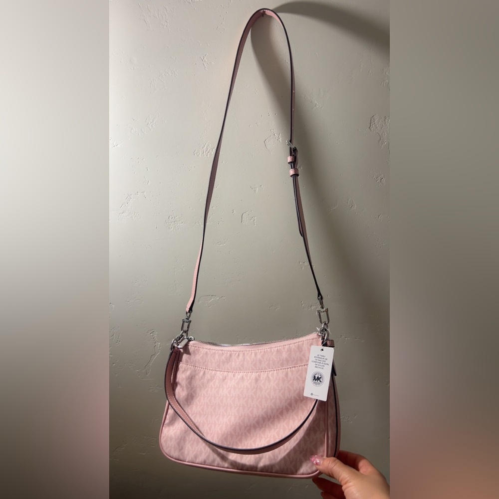 New Michael Kors Jet Set Small Pochette Nylon Crossbody - Picture 6 of 17